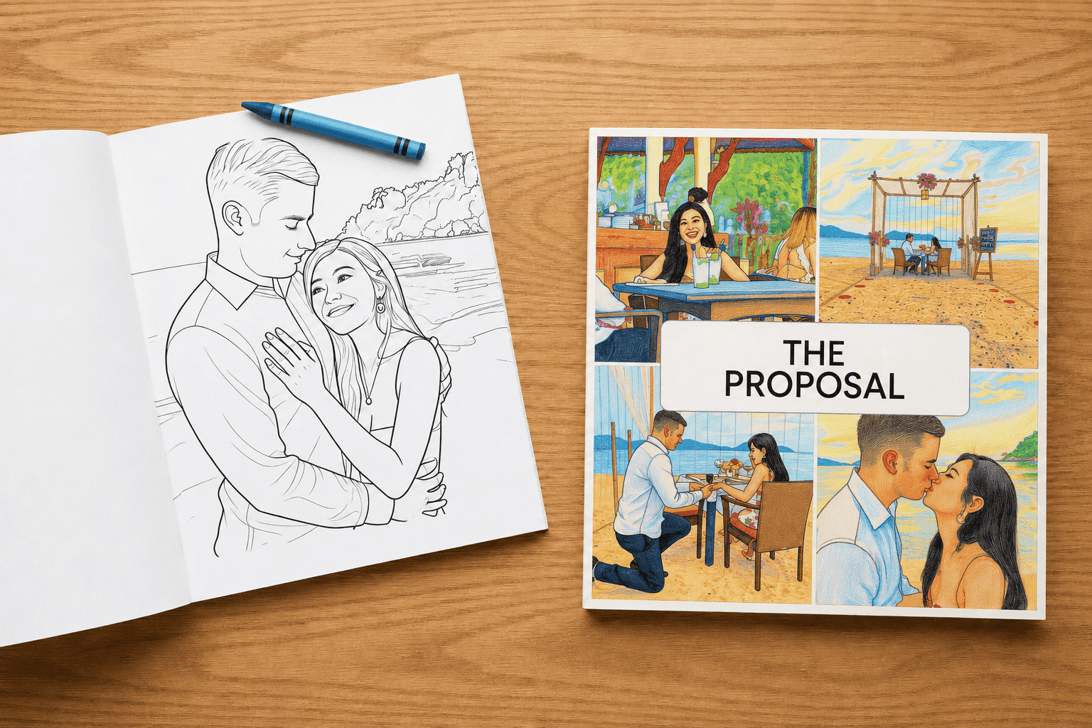 Personalised kids colouring books from family photos